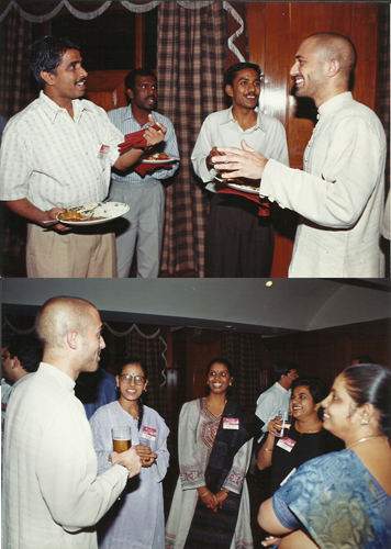 Chatting with attendees