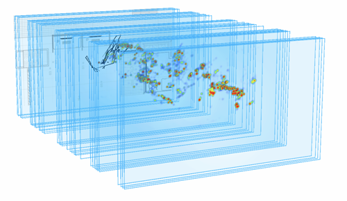 Stacked heatmaps in THREE.js