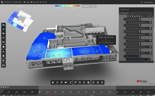 A sensor with a NaN value not contributing to either heatmap