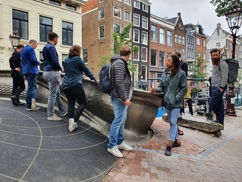 Sage and members of the MX3D team