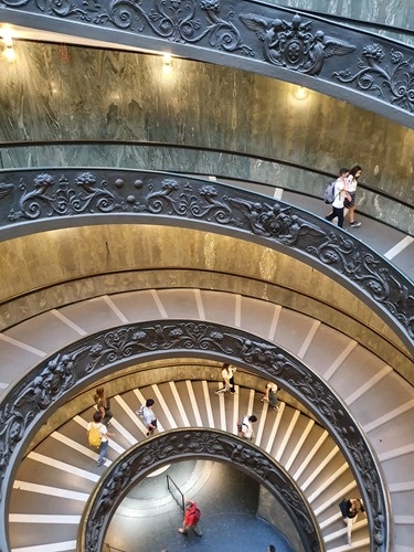 The steps to the Vatican Museum