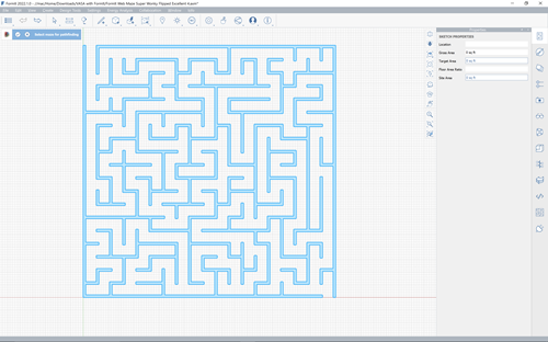 After clicking on the Select from FormIt button, window select geometry inside FormIt