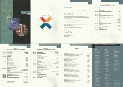 Autodesk European Developers Conference 1995 brochure