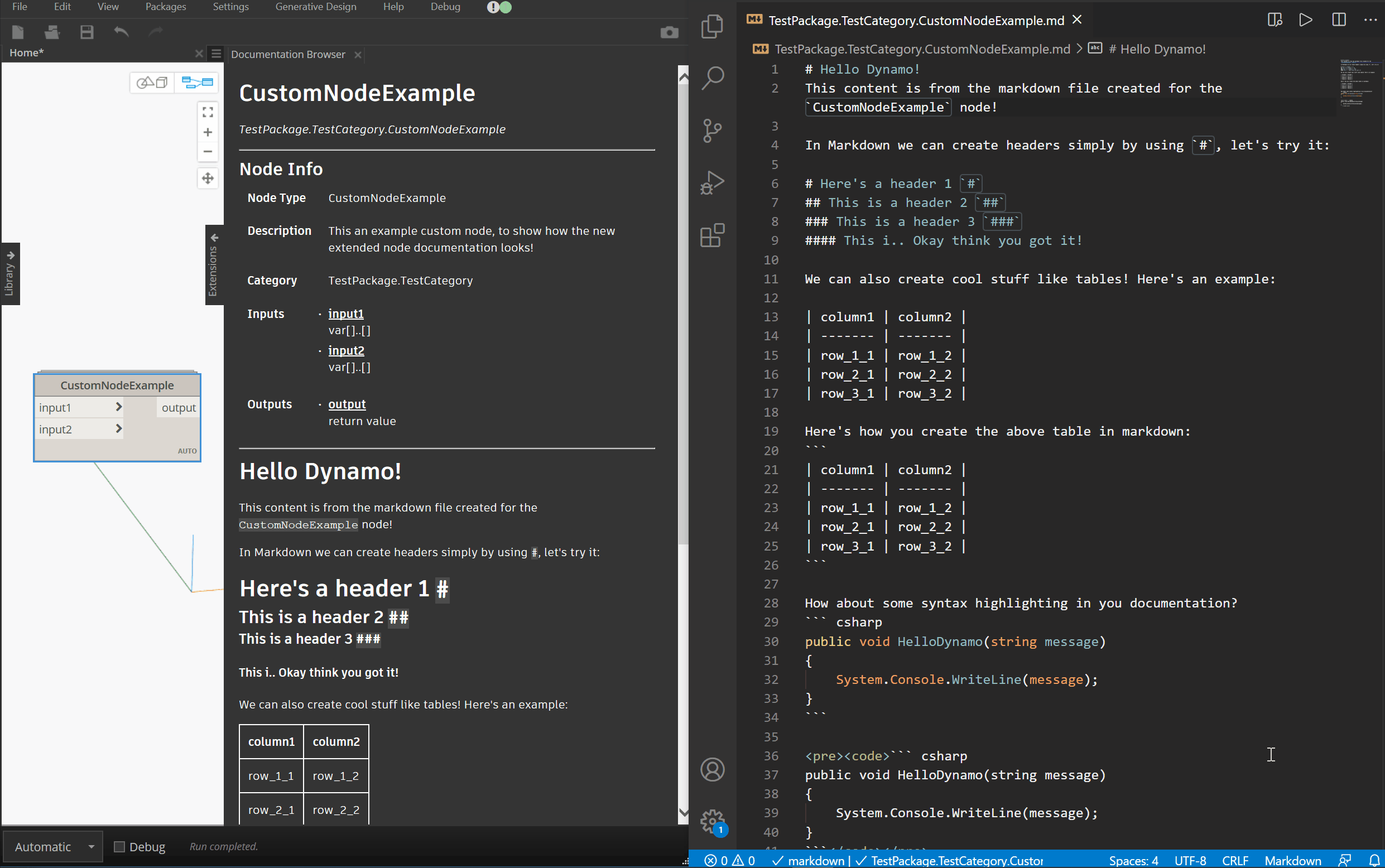 Hot reload of Dynamo node documentation