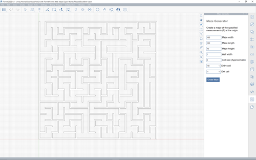 Generate a maze using the FormIt plugin