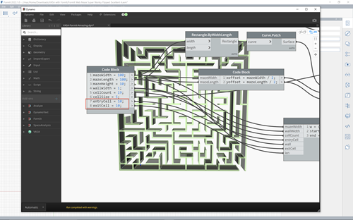 Make sure the settings match those used to generate the maze