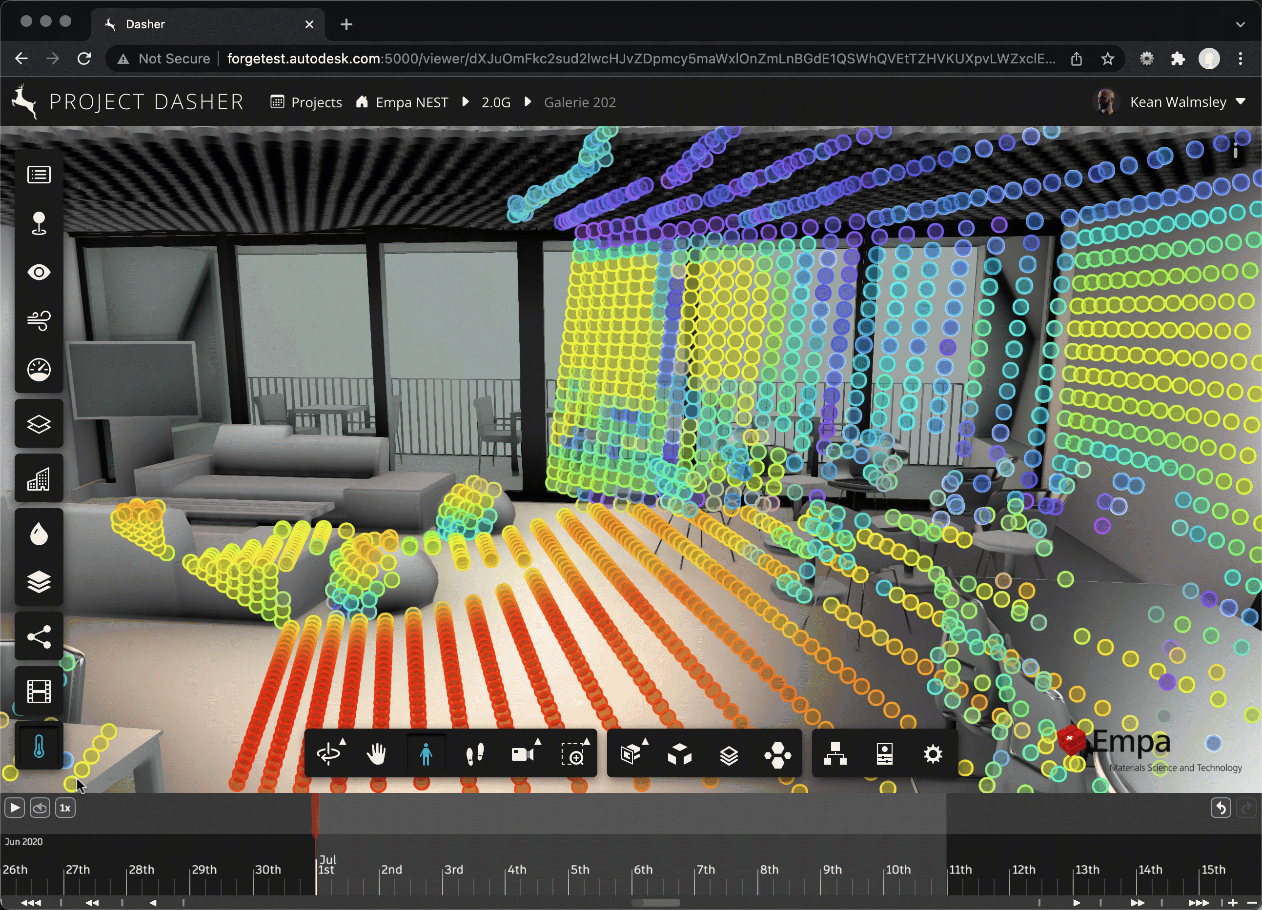 Thermal tooltips in 3D