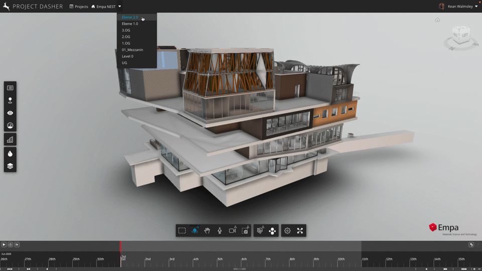 Levels from Tandem in Dasher