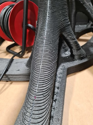 A milled channel in the support ready for FBG sensor insertion