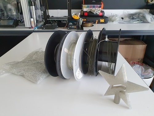 Granules, filament and printed output