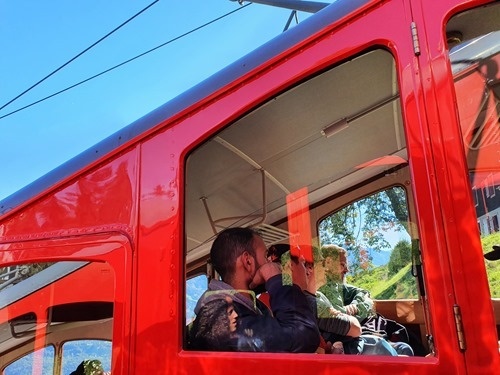 People coming back up