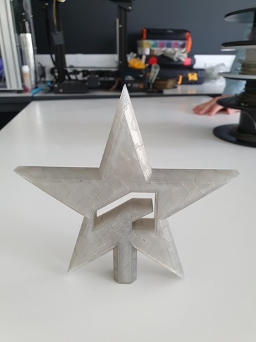 Printed Xmas tree star
