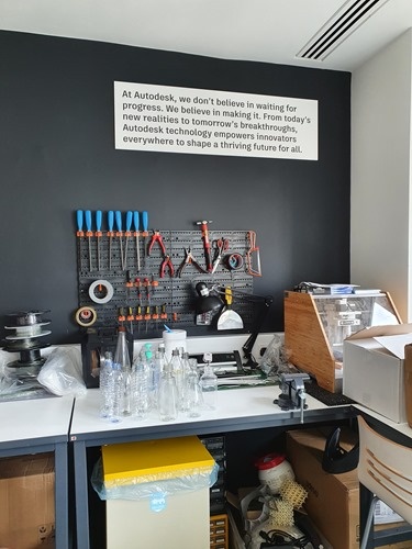 Some PET bottles waiting to be shredded