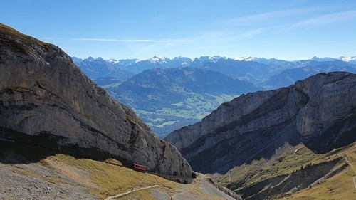 The train coming up the mountain