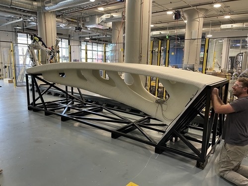 Supported by a frame