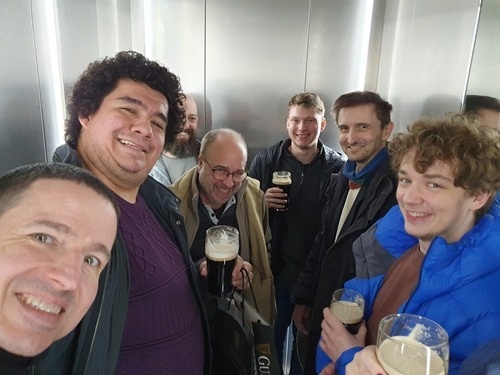 Guinness in the lift