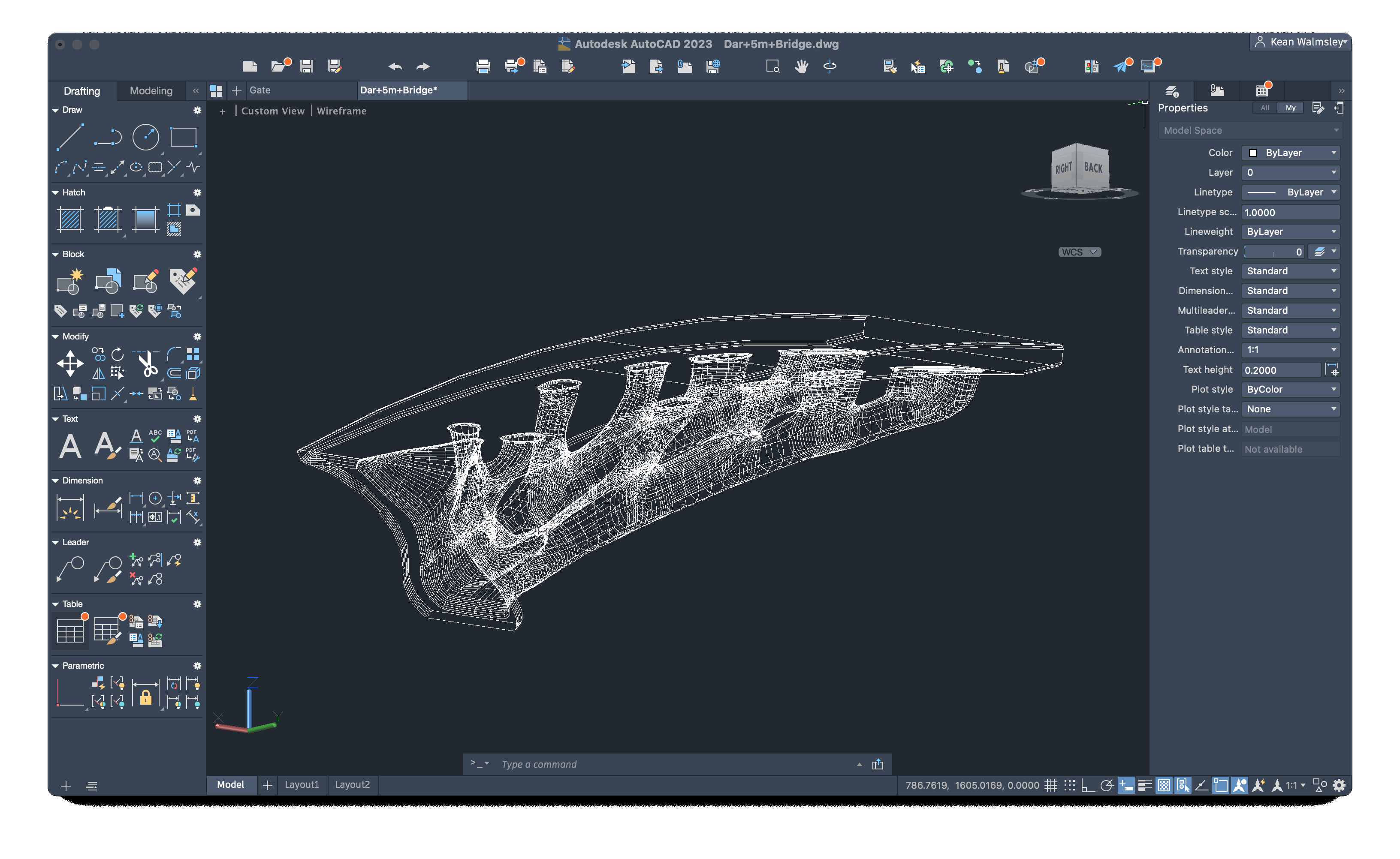 Dar bridge in AutoCAD