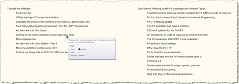 RSS feeds inside AutoCAD