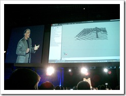 Algorithmic design prototype during Carl Bass' AU keynote