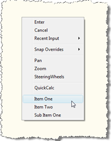 Custom command right-click menu