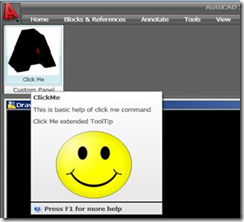 Custom extended tooltip in AutoCAD 2009
