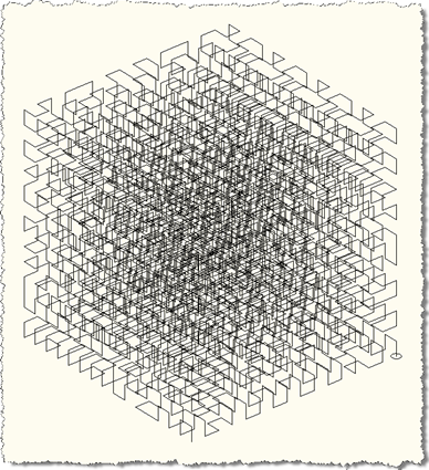 Hilbert Cube (Level 4) - Ready to extrude