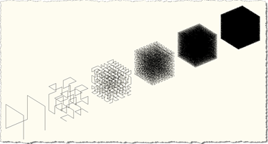 Hilbert Cubes (Levels 1 to 6) - 3D