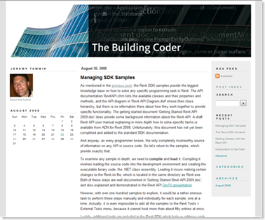 Jeremy Tammik's The Building Coder