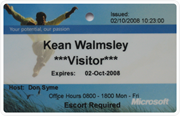 Microsoft Research visitor badge