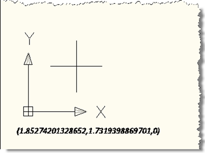 Screen-fixed text during point selection - simple 2D view