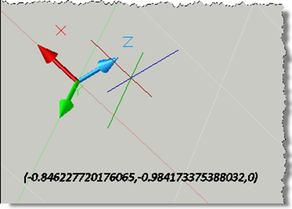 Screen-fixed text during point selection - twisted 3D view