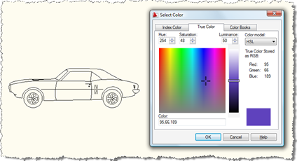 Select color for block contents