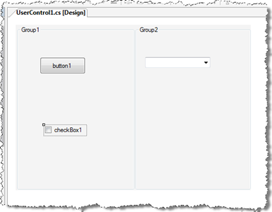 User control layout for options tab